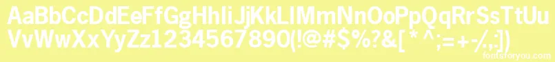 MacroblacksskBold Font – White Fonts on Yellow Background