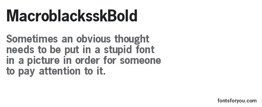 MacroblacksskBold Font