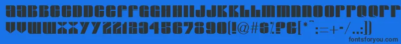 GlacierRegularDb Font – Black Fonts on Blue Background