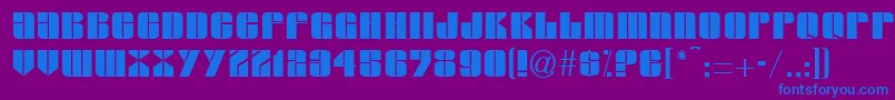 GlacierRegularDb Font – Blue Fonts on Purple Background