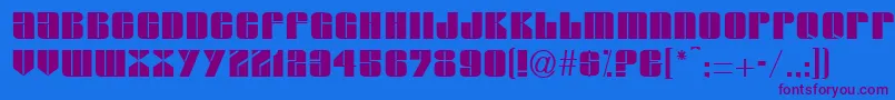 GlacierRegularDb Font – Purple Fonts on Blue Background