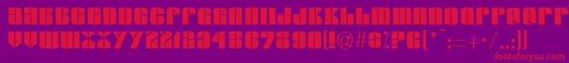 GlacierRegularDb Font – Red Fonts on Purple Background