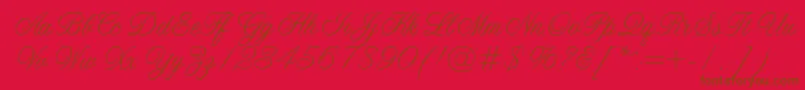 AltitudeRegularDb Font – Brown Fonts on Red Background