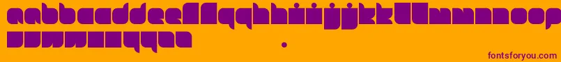 Pimp Font – Purple Fonts on Orange Background