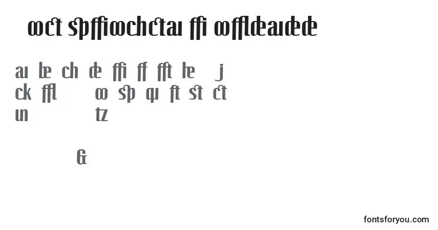 Шрифт LinotypeoctaneBoldadd – алфавит, цифры, специальные символы