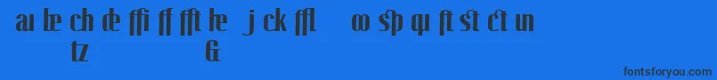 LinotypeoctaneBoldadd Font – Black Fonts on Blue Background