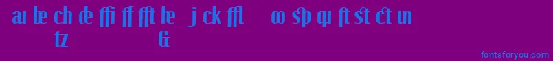 LinotypeoctaneBoldadd-fontti – siniset fontit violetilla taustalla