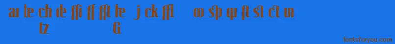 Czcionka LinotypeoctaneBoldadd – brązowe czcionki na niebieskim tle