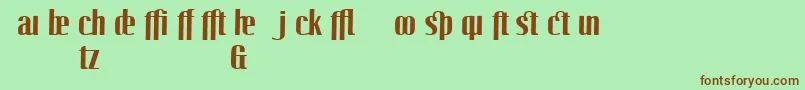 LinotypeoctaneBoldadd Font – Brown Fonts on Green Background