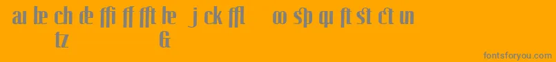 LinotypeoctaneBoldadd-Schriftart – Graue Schriften auf orangefarbenem Hintergrund