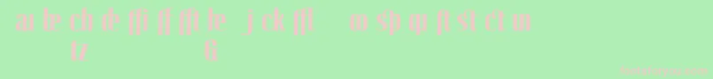 フォントLinotypeoctaneBoldadd – 緑の背景にピンクのフォント