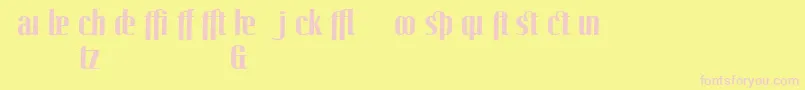 LinotypeoctaneBoldadd Font – Pink Fonts on Yellow Background