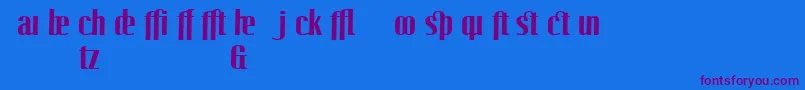 LinotypeoctaneBoldadd Font – Purple Fonts on Blue Background