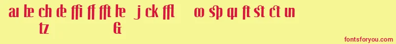 LinotypeoctaneBoldadd Font – Red Fonts on Yellow Background