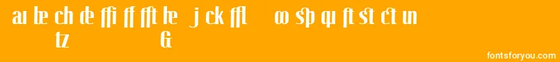 LinotypeoctaneBoldadd-Schriftart – Weiße Schriften auf orangefarbenem Hintergrund