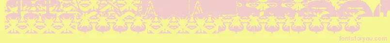 Obeywrappers Font – Pink Fonts on Yellow Background