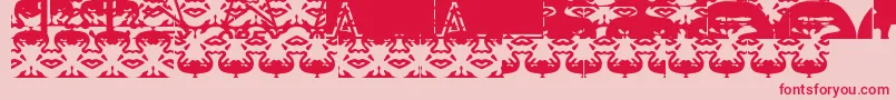fuente Obeywrappers – Fuentes Rojas Sobre Fondo Rosa