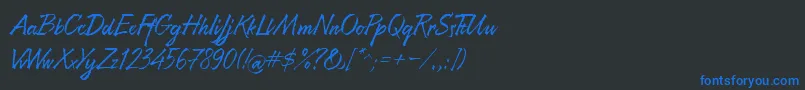 Resphekt Font – Blue Fonts on Black Background