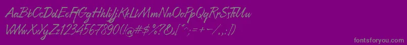 Resphekt-Schriftart – Graue Schriften auf violettem Hintergrund