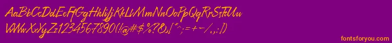 Resphekt Font – Orange Fonts on Purple Background