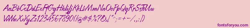 Resphekt Font – Purple Fonts on Pink Background