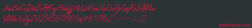 Resphekt Font – Red Fonts on Black Background