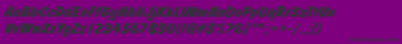 Czcionka JosephsBrushItalic – czarne czcionki na fioletowym tle