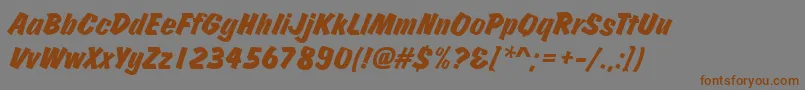 Шрифт JosephsBrushItalic – коричневые шрифты на сером фоне
