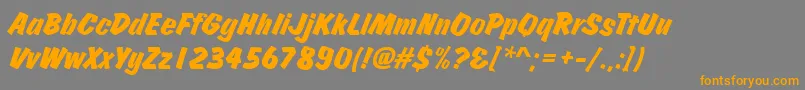 fuente JosephsBrushItalic – Fuentes Naranjas Sobre Fondo Gris