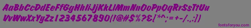 Police JosephsBrushItalic – polices violettes sur fond gris