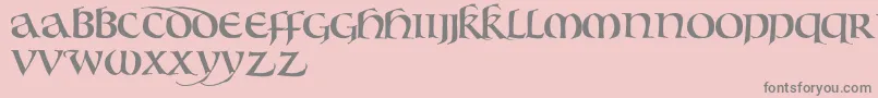 フォントBouwsunc – ピンクの背景に灰色の文字