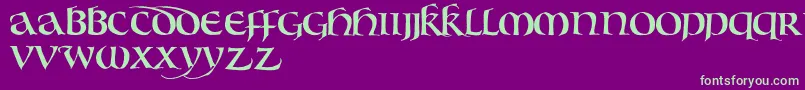 Bouwsunc Font – Green Fonts on Purple Background