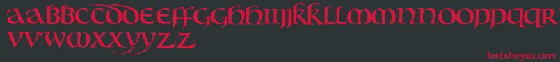 Bouwsunc Font – Red Fonts on Black Background