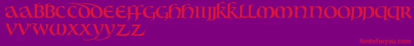 Bouwsunc Font – Red Fonts on Purple Background