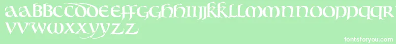 Bouwsunc Font – White Fonts on Green Background