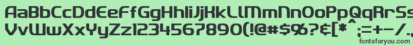 フォントImaki – 緑の背景に黒い文字