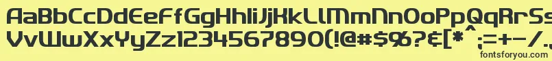 fuente Imaki – Fuentes Negras Sobre Fondo Amarillo
