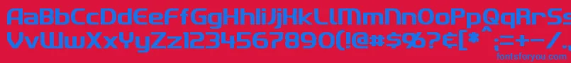 Imaki Font – Blue Fonts on Red Background