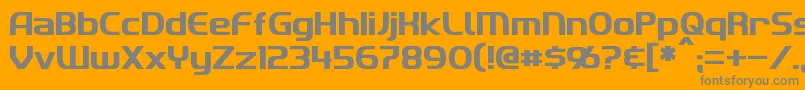 フォントImaki – オレンジの背景に灰色の文字