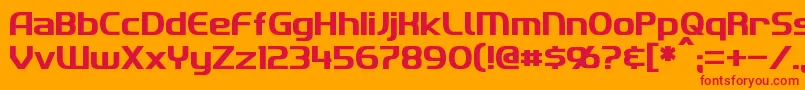 Шрифт Imaki – красные шрифты на оранжевом фоне
