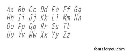 LettergothiccondBoldItalic Font