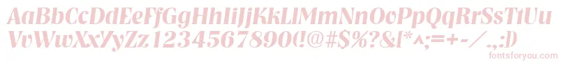 NashvilleBoldItalic Font – Pink Fonts on White Background
