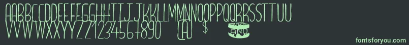 Breadcheese Font – Green Fonts on Black Background