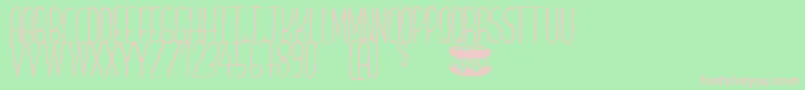 Breadcheese Font – Pink Fonts on Green Background