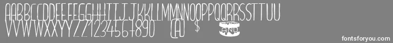 Breadcheese Font – White Fonts on Gray Background
