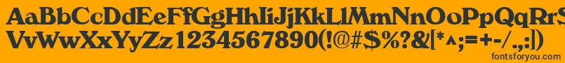 VeronaBold Font – Black Fonts on Orange Background