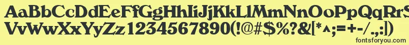 VeronaBold Font – Black Fonts on Yellow Background