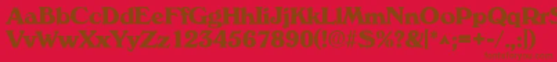 VeronaBold Font – Brown Fonts on Red Background