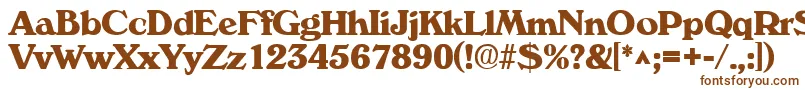 VeronaBold-fontti – ruskeat fontit valkoisella taustalla