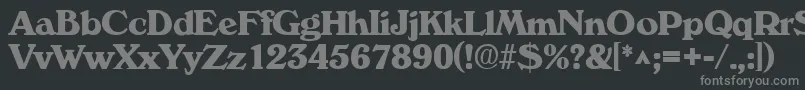 VeronaBold-fontti – harmaat kirjasimet mustalla taustalla